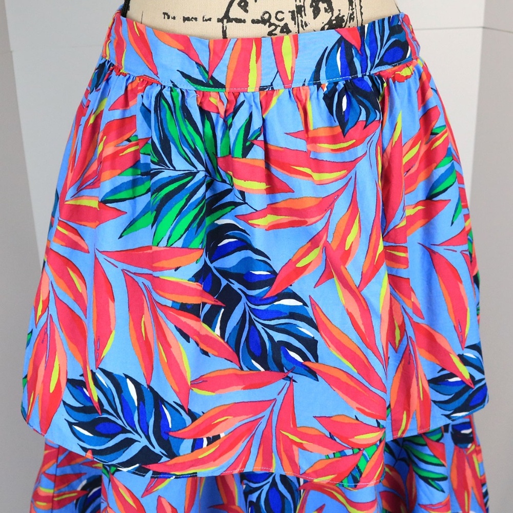Tabitha Brown X Target Women Size Small Tropical Tiered Midi Skirt Pull On - Picture 4 of 12